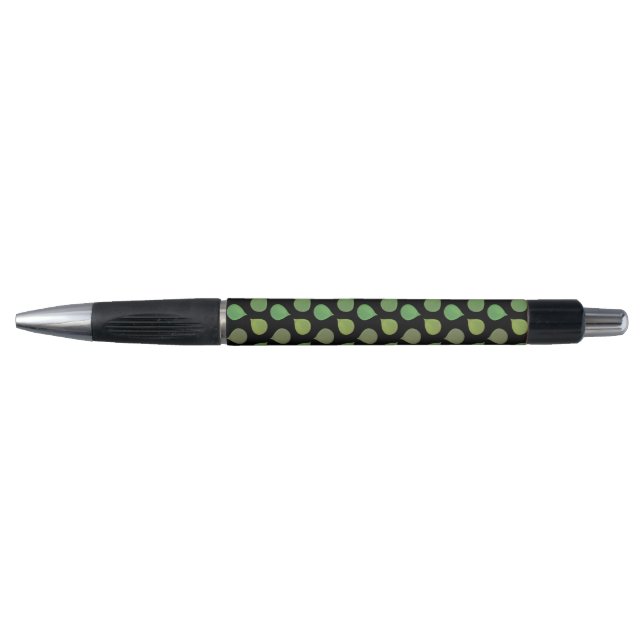 Jade Tree Green Leaves Black Ink Pen (Front)