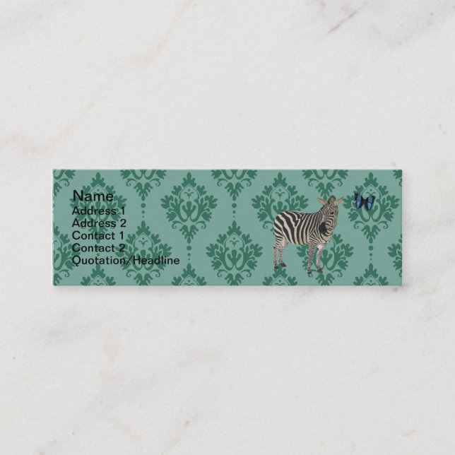 Jaded Damask Zeb Business Cards (Front)