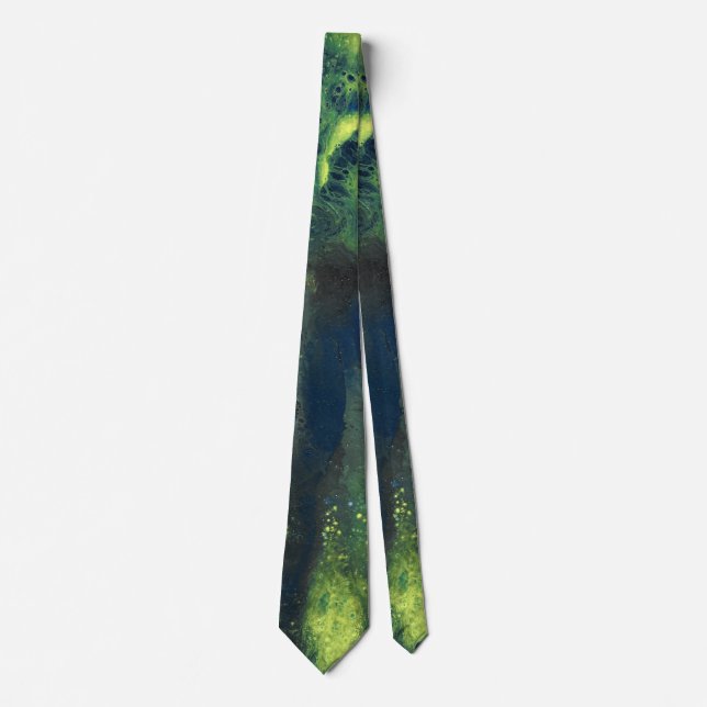 Jaded Lover 1 Deep Green Abstract Tie (Front)