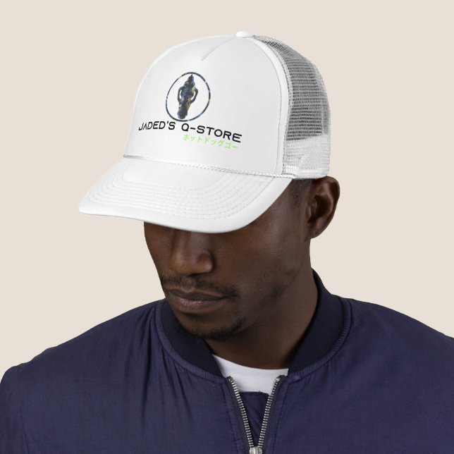 Jaded's Q store basic trucker cap (In Situ)