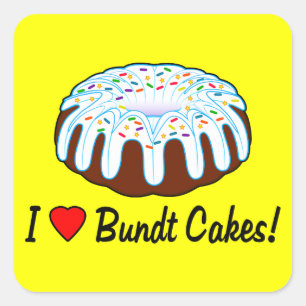 J'adore Bundt Sticker de gâteau