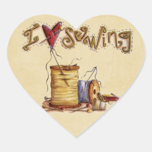 J'adore coudre autocollant