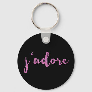 J'adore French Saying Keychain