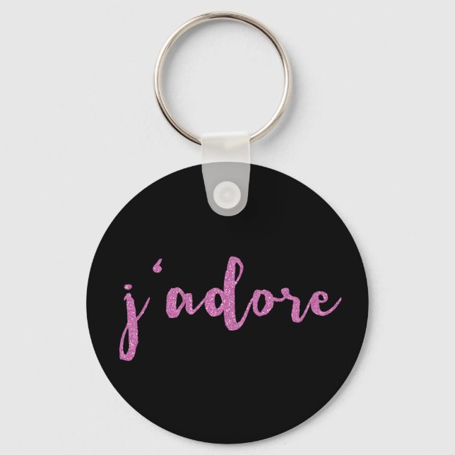 J'adore French Saying Keychain (Front)