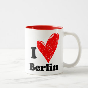 J'adore la Mug à café à deux tons de Berlin