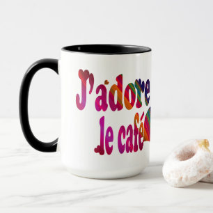 J'adore le café mug