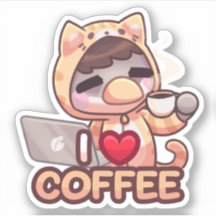 J'adore le café - Sticker