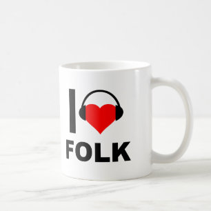 J'adore le mug drôle du folk