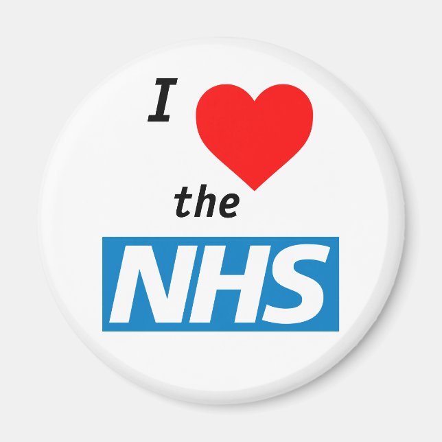 J'adore le NHS Magnet pour frigos et congélateurs (Devant)