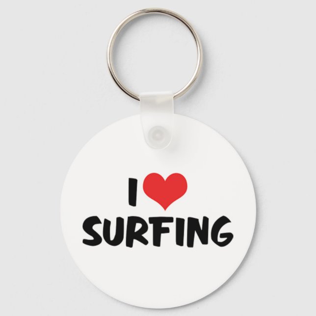 J'adore le porte-clés de surf (Recto)