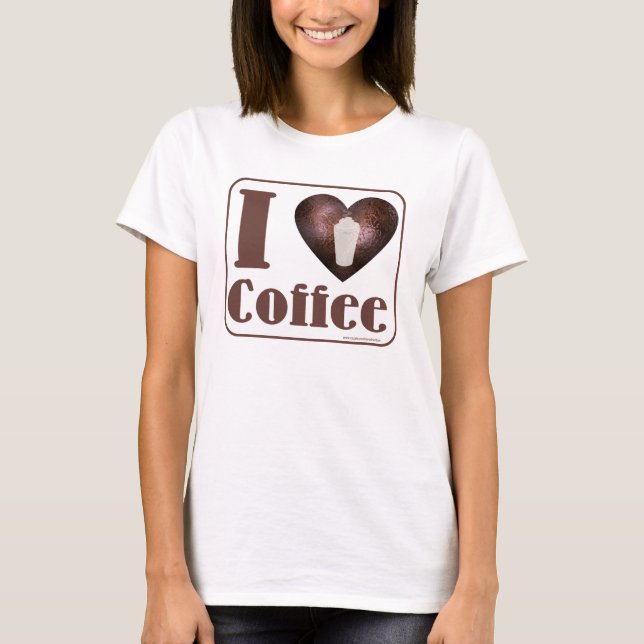 J'adore le t-shirt café (Devant)