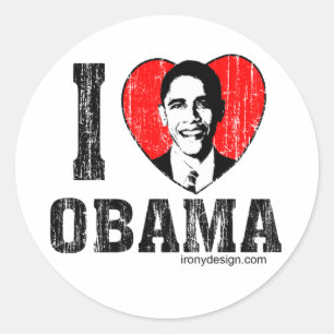 J'adore les autocollants d'Obama