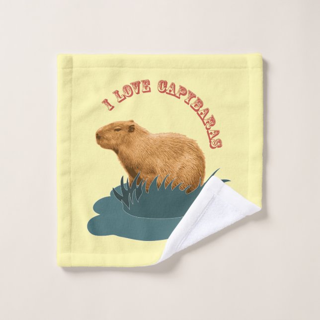J'adore les capybaras (Gant de toilette)