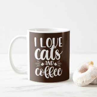 J'adore les chats et la Mug cercueil