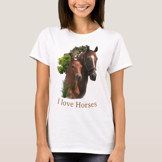 J'adore les chevaux T-shirt (Devant)