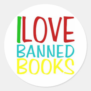 J'ADORE LES LIVRES INTERDITS STICKER OFFICIEL