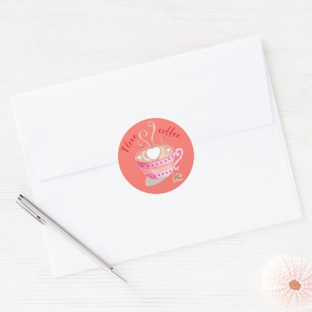 J'adore les stickers café (Enveloppe)