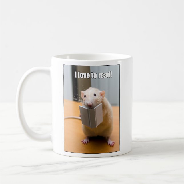 J'adore lire !  Marty Mouse Mug (Gauche)