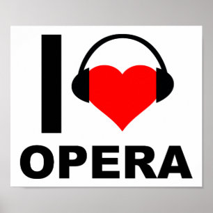 J'adore l'opéra Affiche drôle