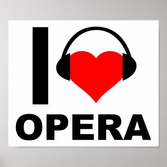 J'adore l'opéra Affiche drôle (Devant)