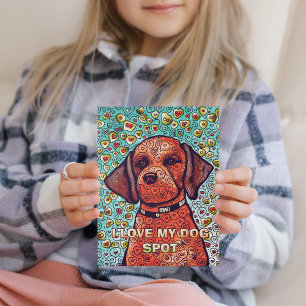 J'adore ma carte postale de coloriage personnalisé