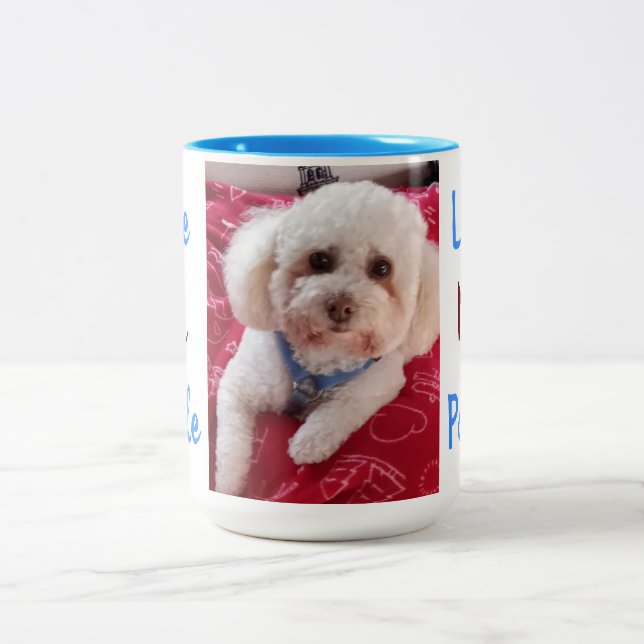 J'adore ma tasse de café de caniche (Centre)