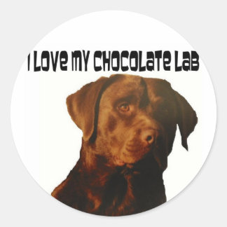 J'adore mes stickers de laboratoire chocolat