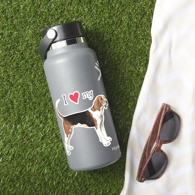 J'adore mon autocollant en vinyle de randonnée Tre (HydroFlask Insitu)