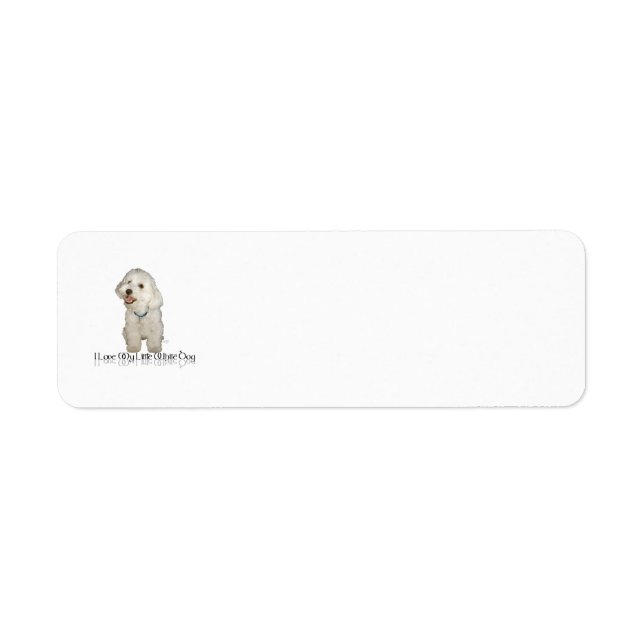 J'adore mon petit chien blanc - Havanais (Devant)