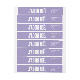  j'adore noël   Christmas Wrap Around Label