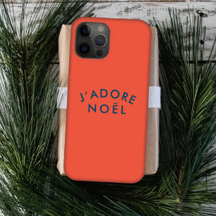J'adore Noel | Modern Love Christmas Red and Navy iPhone 15 Case