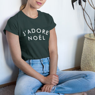 J'adore Noel Modern Love Christmas Trendy Xmas T-Shirt