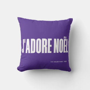 J'adore Noël! Throw Pillow