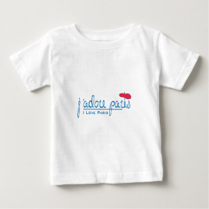 j'adore Paris (I love Paris) with red beret Baby T-Shirt