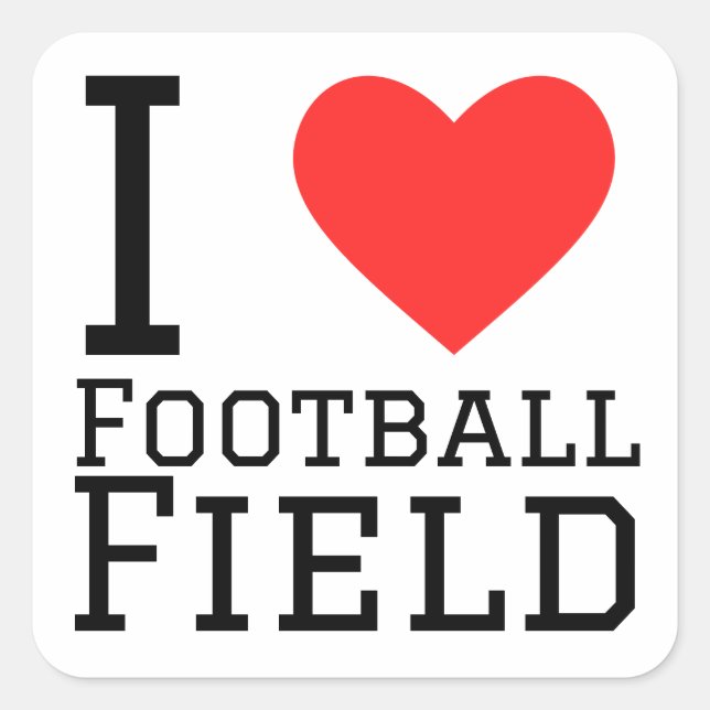 J'adore Sticker de terrain de football (Devant)