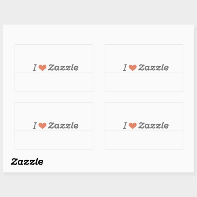 J'adore Sticker Zazzle (Feuille)