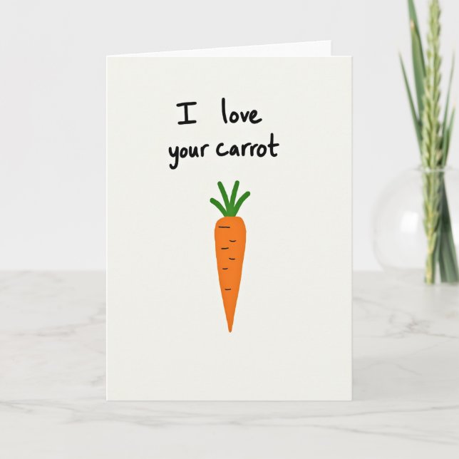 J'adore Votre Carte Amusante Carotte (Devant)