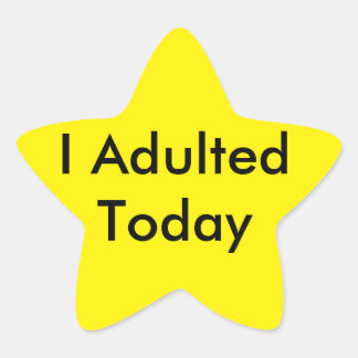 J'Adulte Aujourd'Hui Sticker Star!