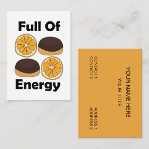 Jaffa Chocolate Orange Cake Full Of Energy Bakery Business Card