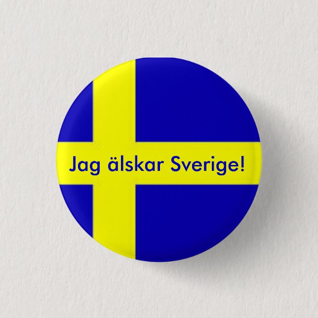 Jag älskar Sverige Button (Front)