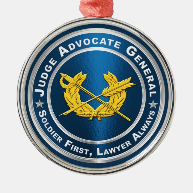 JAG Judge Advocate General  Metal Ornament (Front)