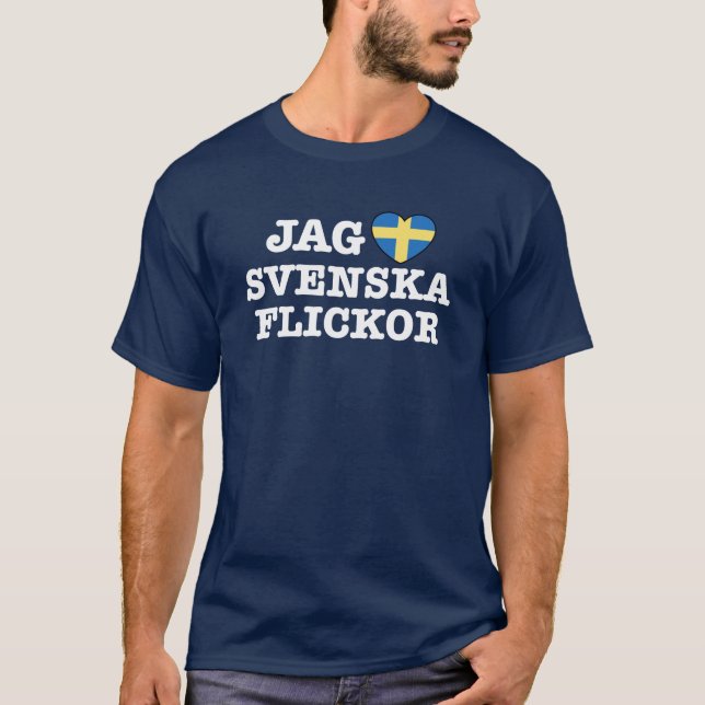 Jag Svenska Flickor T-Shirt (Front)