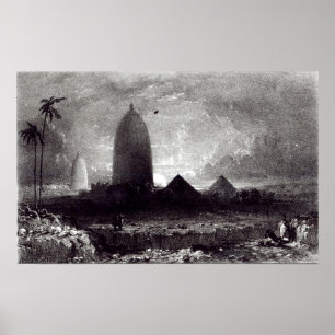 Jagannath Temple, engraved by A. Picken, 1837 Poster