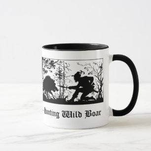 Jagd auf Wildschwein / Hunting Wild Boar German Mug