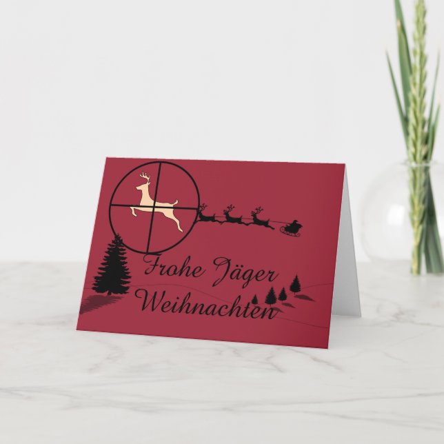 Jagdliche Weihnachtskarte Holiday Card (Front)