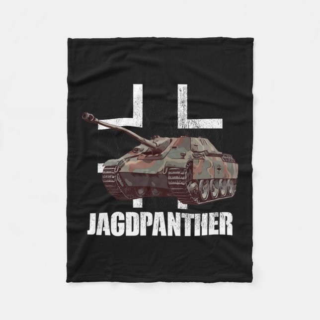 Jagdpanther Hunting Panther German Tank Destroyer  Fleece Blanket (Front)