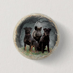 Jagdterrier , brave heart  tapestry poster acrylic 1 inch round button