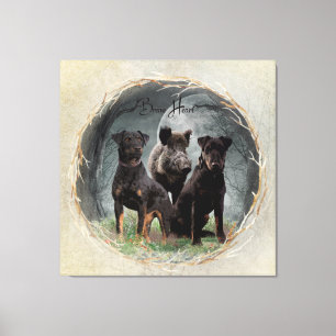 Jagdterrier , brave heart  tapestry poster acrylic canvas print