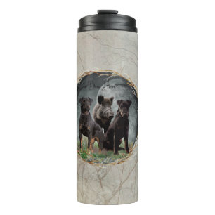 Jagdterrier , brave heart  tapestry poster acrylic thermal tumbler