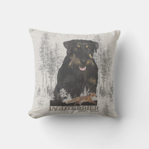 Jagdterrier Dakota v. Renbrad Faux Canvas Print Ac Outdoor Pillow